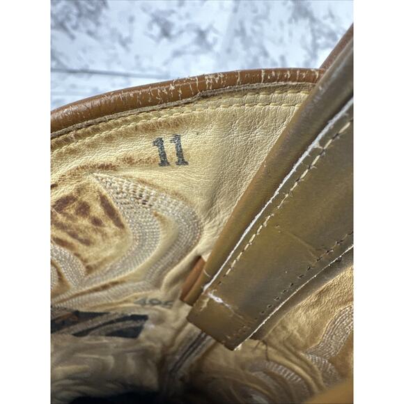 Tony Lama Mens Vintage Exotic Lizard Skin Western Cowboy Boots Size 11 Brown - Picture 9 of 9